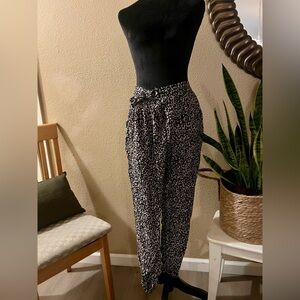 Urban Outfitters Black and Gray Animal Print Pants
